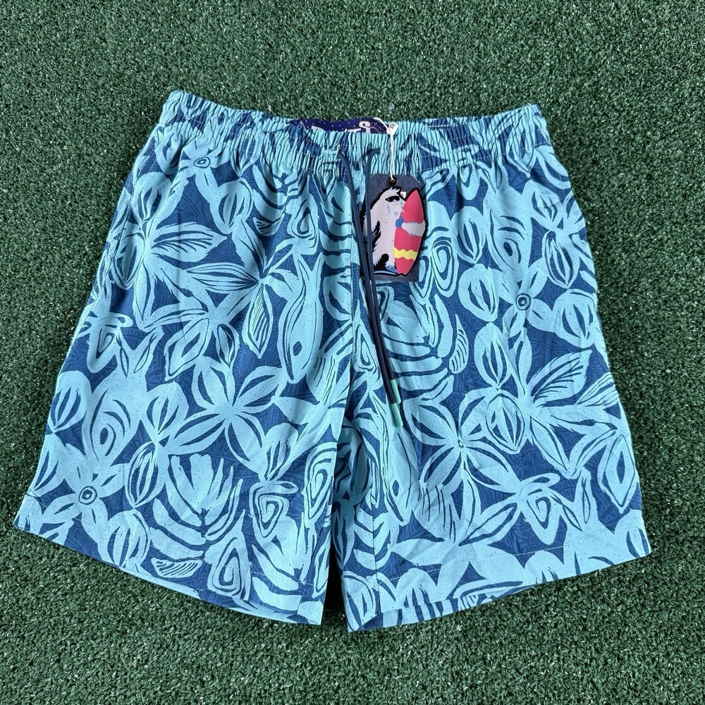 New RSVLTS‎ Men's Shorts Size Small Blue Floral Hawaiian Trunks